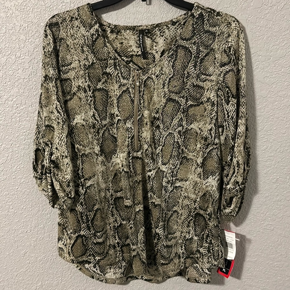 Snake skin print blouse